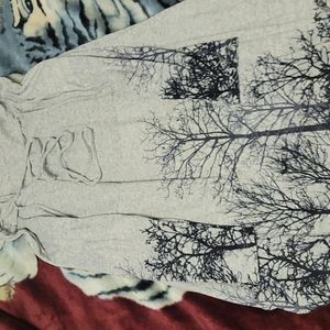 Long sleeve hooded tree dress